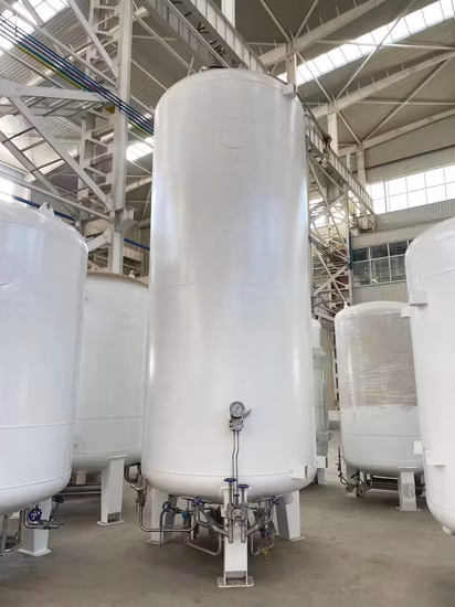 Tanque de armazenamento criogênico horizontal para equipamento de gás industrial